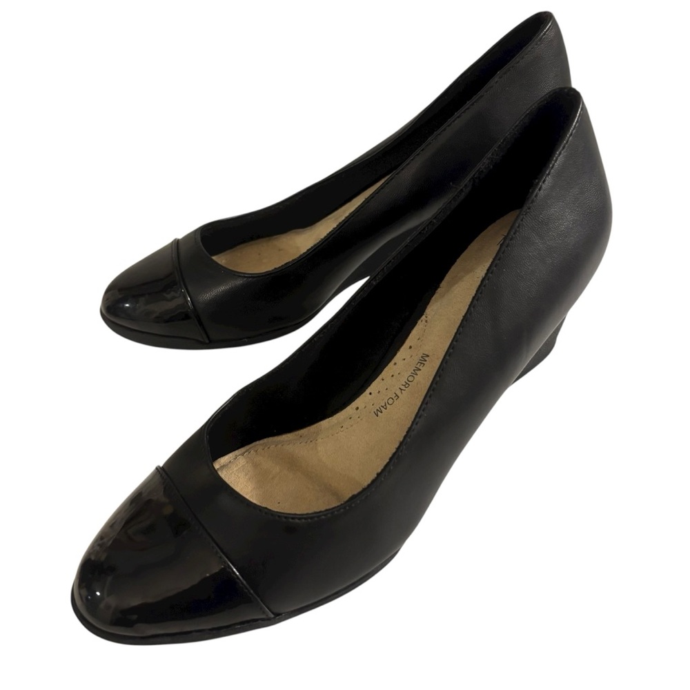 Elegant Black Women's Shoes Budget Friendly Career Office Casual Wedges Size 10